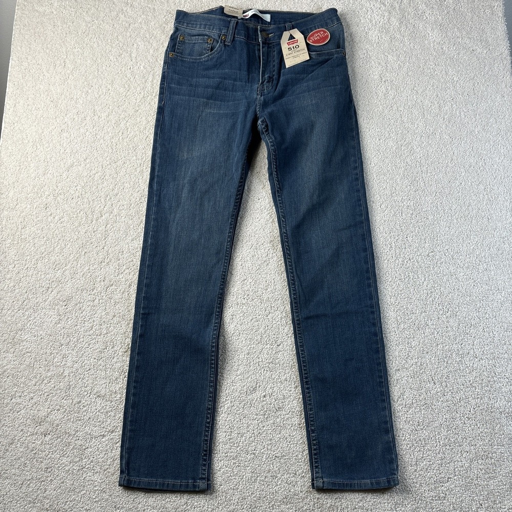 Levi's 510 Jeans 18 REG 29x29 Blue Medium Wash Skinny Fit Boys Slim Leg NWT